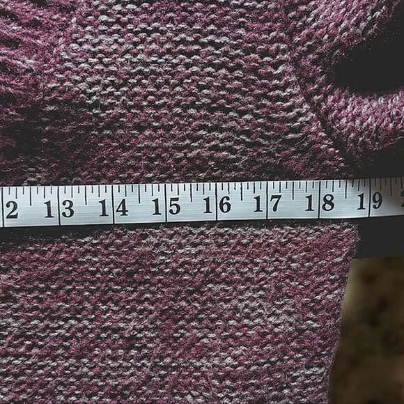 Monk & Lou heathered plum high-low shawl cardigan Size M - Picture 9 of 12